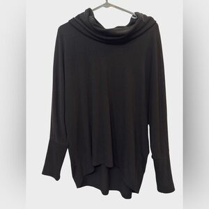 Sunday Black Cowl Neck Flowy Top